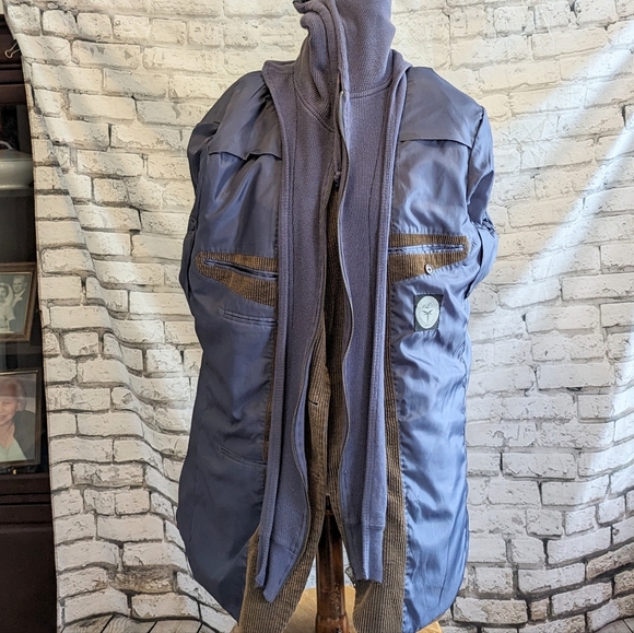 HP❤️‍🔥Vntg Dragonfly Rock N Roll Vision Corduroy blazer with hoodie - Picture 8 of 11